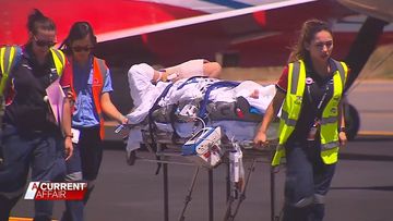 Alex Lawrie was critically injured when his chopper crashed in Australia's Red Centre. He was told he would never walk again.