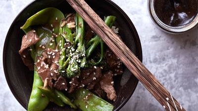 Recipe:&nbsp;<a href="http://kitchen.nine.com.au/2017/10/24/10/48/the-whole-hearted-cook-beef-and-broccolini-stir-fry-with-homemade-hoisin" target="_top">Beef and broccolini stir-fry with homemade hoisin</a>