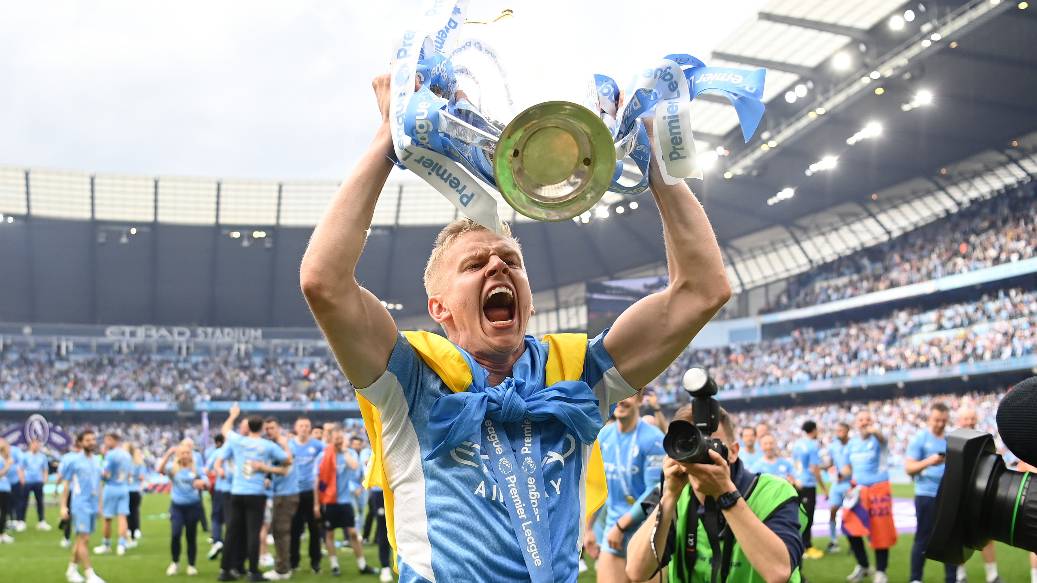 Man City player&#x27;s powerful message for Ukraine after EPL title win