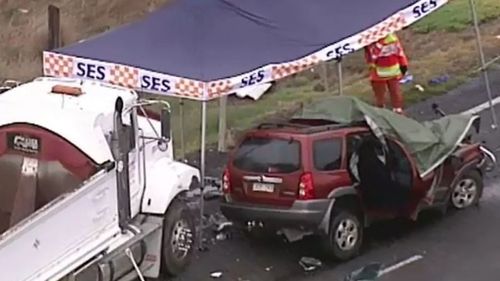 Two people have died following a crash west of Melbourne. (9NEWS)