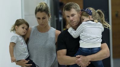 Candice and David Warner with their daughters Ivy Mae and Indi Rae
