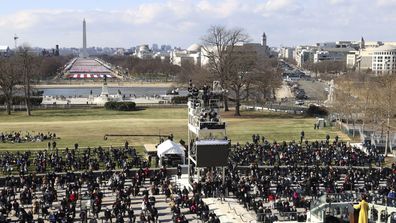 National youth poet laureate Amanda Gorman speaks during at the inauguration of U.S. President Joe Biden on the West Front of the U.S. Capitol on Wednesday, Jan. 20, 2021 in Washington.