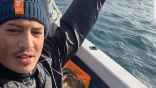 Jade Kahukore-Dixon, 24, was diving off a boat in the islands, 800km east of the South Island of New Zealand, when he was bitten by a shark 