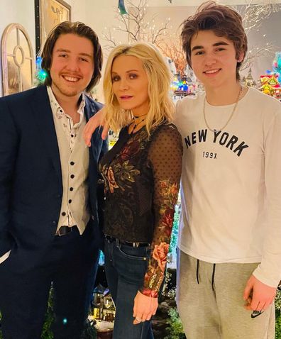 Russell Crowe, ex-wife Danielle Spencer, sons Tennyson and Charles, photo