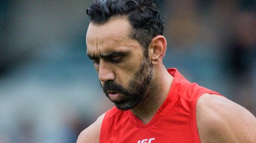 Adam Goodes will not play against Adelaide on Saturday. (AAP)