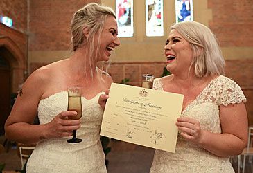 When was the first day same-sex couples could legally marry in Australia?