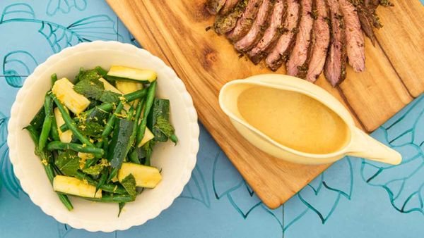 Poh's zucchini, green bean and mint salad recipe for We Love Our Lamb