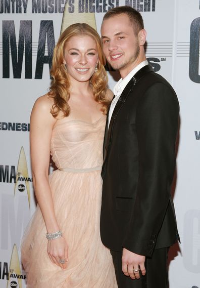 LeAnn Rimes and husband Dean Sheremet arrives at the 41st Annual CMA Awards at the Sommet Center on November 7, 2007 in Nashville TN.