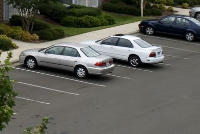 carpark at apartment complex