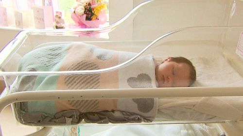 The study will delay cutting the umbilical cord for up to five minutes, depending on how the baby is doing. Picture: 9NEWS