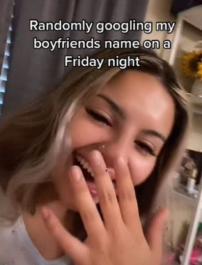 Woman boyfriend discovery Google search shares results on TikTok