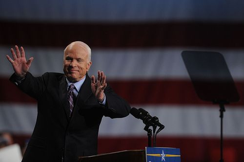 John McCain, who ran twice for president, on the campaign trail.