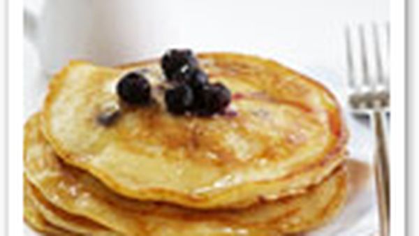 Lemon and blueberry pancakes