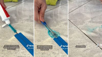 Cleans grout