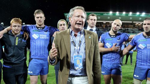 Western Force players and mining magnate Andrew Forrest