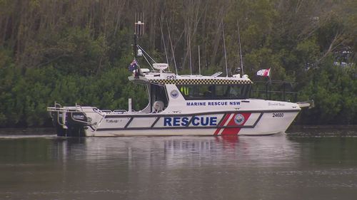 An extensive search is underway for the body of a Sydney father who went missing while swimming at the Hawkesbury River. 