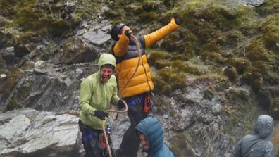 The Summit 2023: The trekkers throw cash over a waterfall