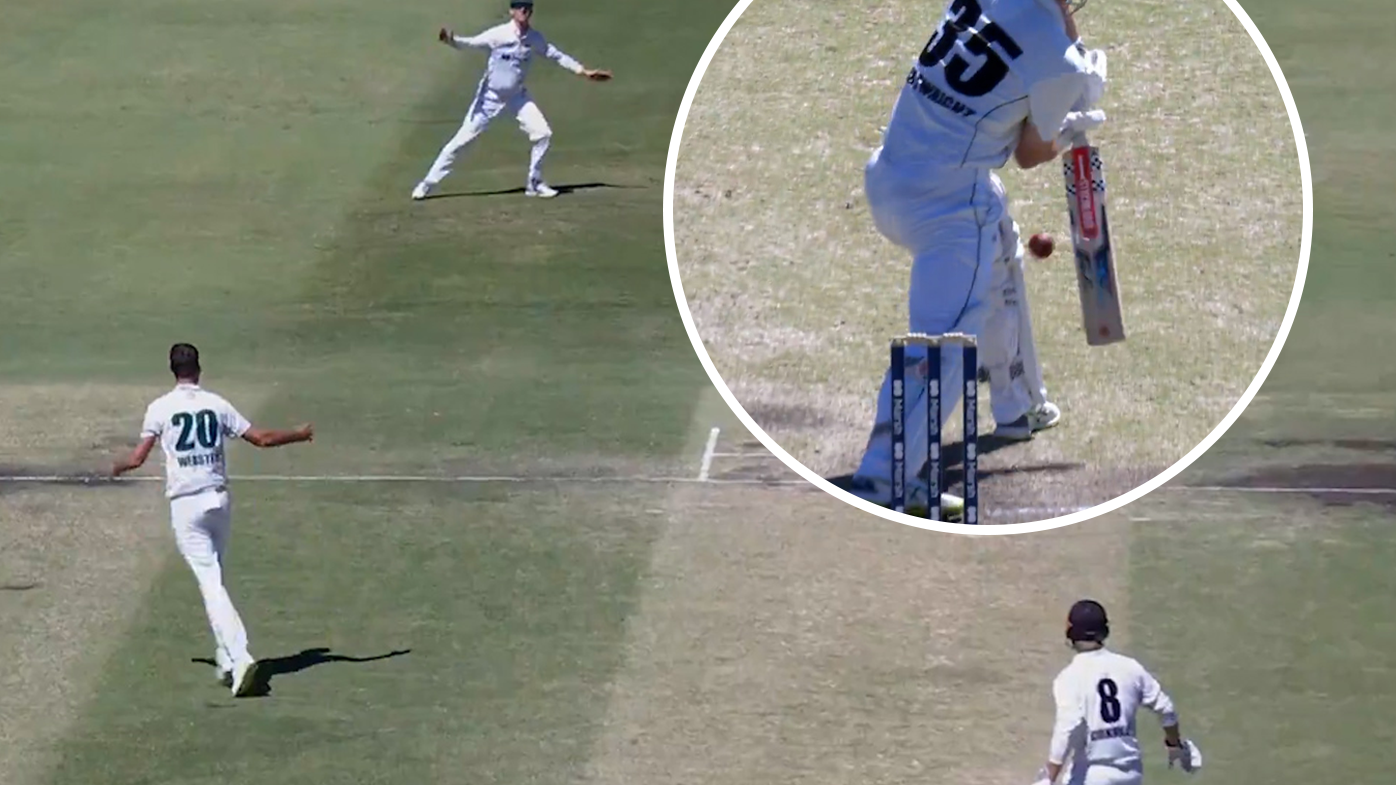 Hilton Cartwright survives bizarre delivery as bails fail to dislodge from Beau Webster stunner