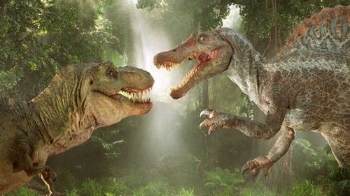 The spinosaurus featured prominently in the film Jurassic Park 3.