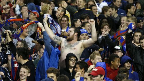 The Newcastle Jets are vying to become the first Australian team to rise from wooden spooners to league Champions in just one season. Picture: AAP.