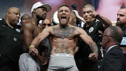 It is McGregor's first sanctioned professional boxing bout. (AAP)