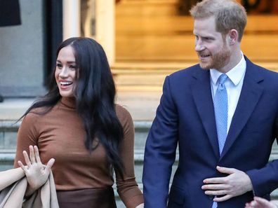 Meghan Markle and Prince Harry leave Canada House in London January 2020