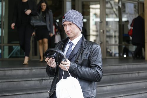 Oleg Prypoten was yesterday grilled by the defence in the Melbourne Magistrate’s Court, asked complex questions focusing on phone records with data extracted from both Mr Ristevski and wife Karen’s mobile phones. Picture: AAP