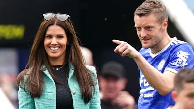 Rebekah Vardy and Leicester City's Jamie Vardy following the Premier League match at The King Power Stadium, Leicester. Picture date: Sunday May 22, 2022.