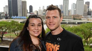 Australian boxer and WBO World Welterweight champion Jeff Horn and his wife Jo. (AAP)