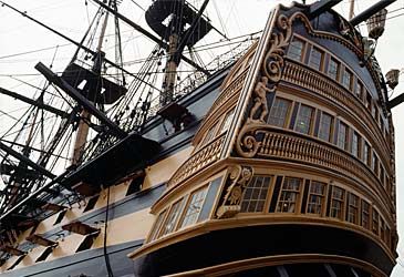 Which was Horatio Nelson's flagship at the Battle of Trafalgar?