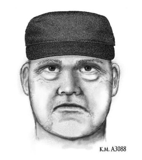 Local police released a sketch of the man they believe could be behind the three murders. Picture: AAP.