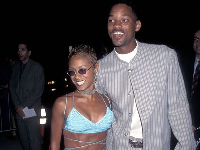 Actress Jada Pinkett and actor Will Smith attend the "Devil in a Blue Dress" Beverly Hills Premiere on September 22, 1995 at the Academy Theatre in Beverly Hills, California. 