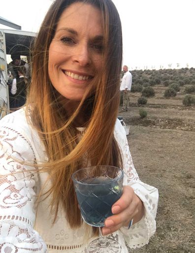 Carin Garland enjoys a lavender cocktail in the Queensland outback.