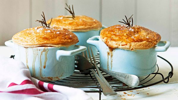 Beef and rosemary pot pies