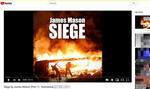 Screengrab of the Siege audiobook, currently live on YouTube