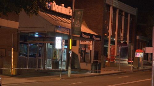 The gunman demanded cash and then the confrontation occurred. (9NEWS)