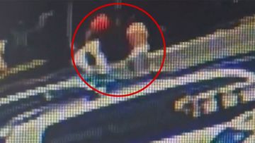 CCTV of an alleged sword attack in Queensland.