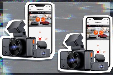 Vantrue E3 2.5K 3 Channel Front and Rear Inside Dash Cam, 3 Way WiFi G