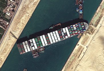 Which Evergreen container ship blocked the Suez Canal in March 2021?