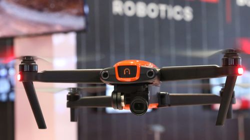 Autel Robotics - EVO 4K Drone with Skycontroller is displayed during the 2019 Consumer Electronics Show.
