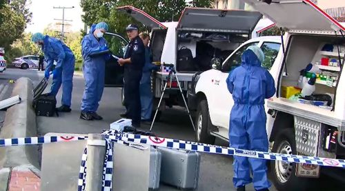 Investigators at the scene on Thursday. Picture: 9NEWS