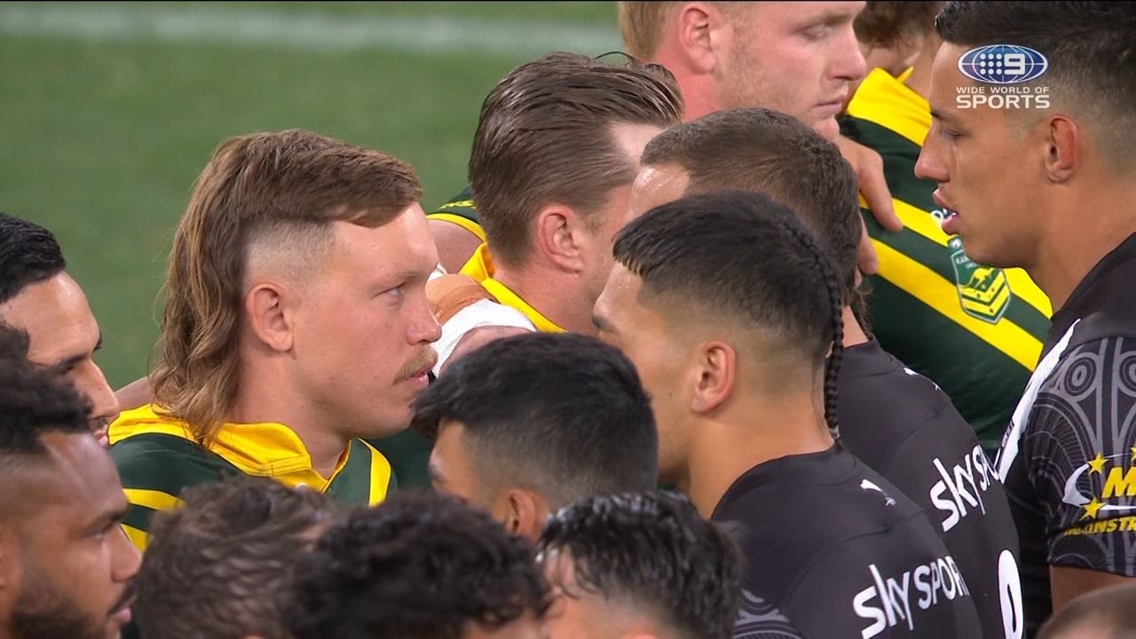 Haka brings New Zealand Kiwis and Kangaroos to a halt as stare off leads to scary stalemate