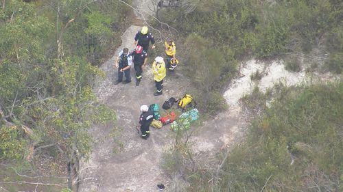 A﻿n abseiler has died after falling off a cliff in the Ku-ring-gai Chase National Park, in Sydney's north. 