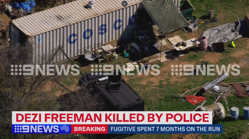 Secondo quanto riferito, la polizia ha utilizzato un gatto orso per speronare il container dove si trovava Freeman.