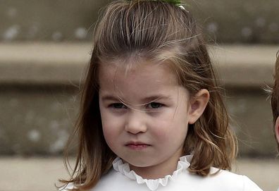 Princess Charlotte arriving for a wedding