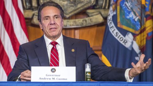 New York Governor Andrew Cuomo delivers a press conference on the coronavirus in the Red Room of the State Capitol in Albany, NY (Photo: November 18, 2020)