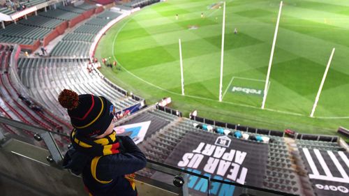 A young spectator at Adelaide Oval.