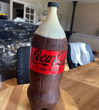 coke bottle woolworths mud cake hack