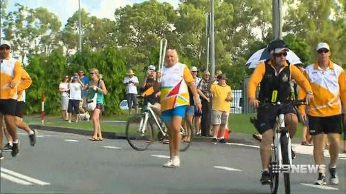 The baton has travelled 230,000km to reach the Gold Coast. (9NEWS)