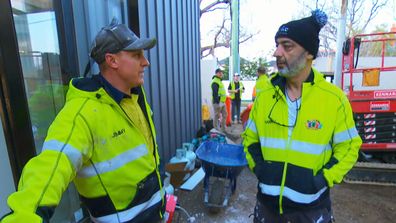 The Block 2020 contestants Jimmy and Harry clash on site